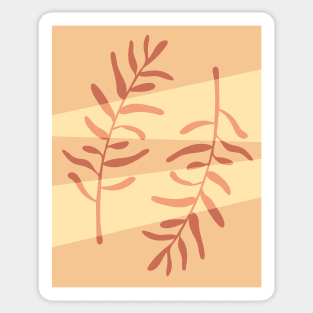 Modern minimal style olive tree branches illustration Sticker